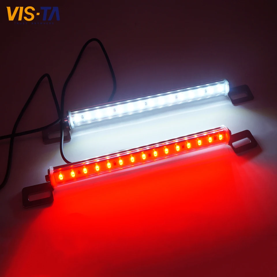 Buy New Arrival 1PC White and Red Car LED License