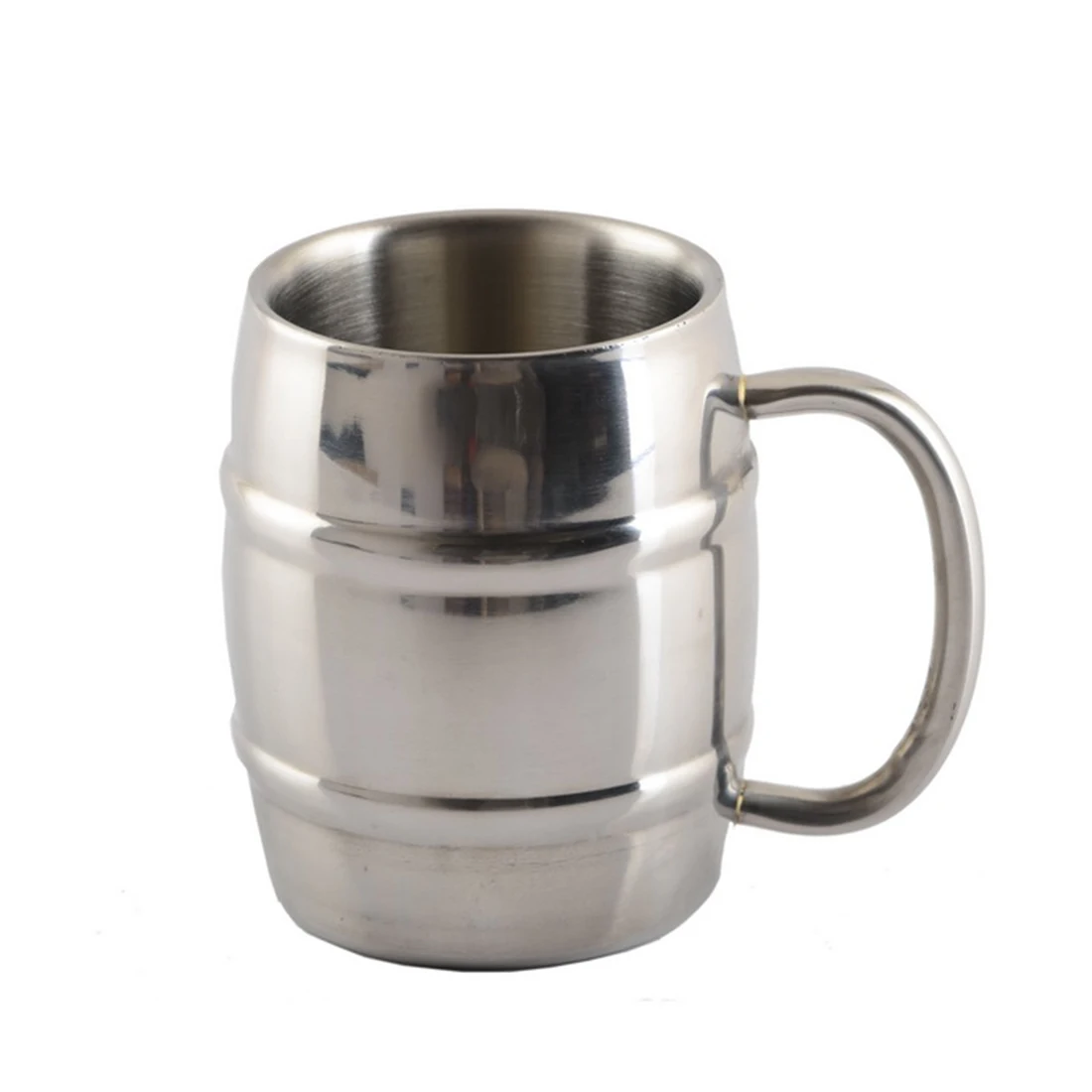 

320ML/450ML Double Wall Stainless Steel Cup Mug Tea Coffee Beer Cup With Handle Outdoor Camping Portable Travel Mug
