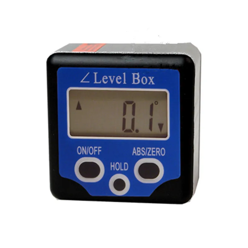 Mini Digital Protractor Level Box Blue Level Meter Level Measuring