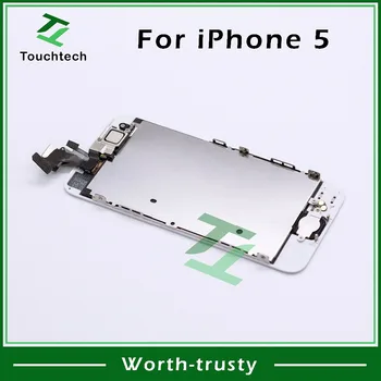 

20PCS Display LCD Screen Touch Glass Panel Digitizer+Front Camera Complete Parts Assembly for iPhone 5g Replacement White Color