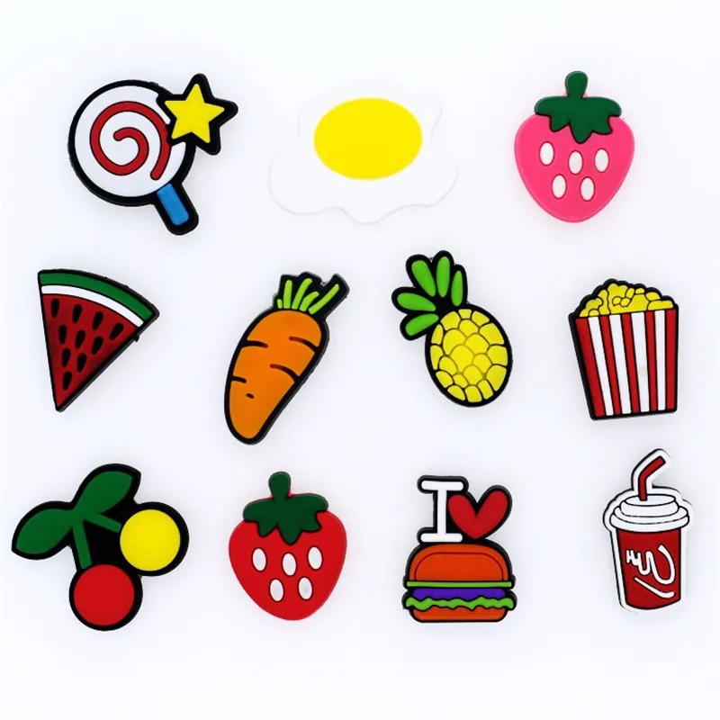 

PVC Novelty Bowties Food Shoes Decoration Fit For Garden Shoes Sandals Croc Ice Cream Shoes Buckle Kids Gifts Girls Xmas Gift