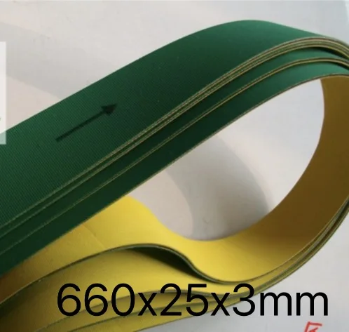 

660x25x3mm Nylon Chip Base Band Textile Flat Belt Conveyor Transmission Timing Belt