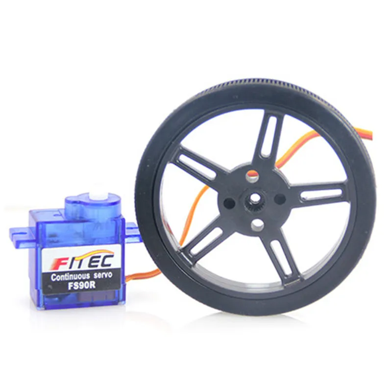 Серводвигатель Feetech FS90R с вращением на 360 градусов 9g микро двигатель + фотоколесо
