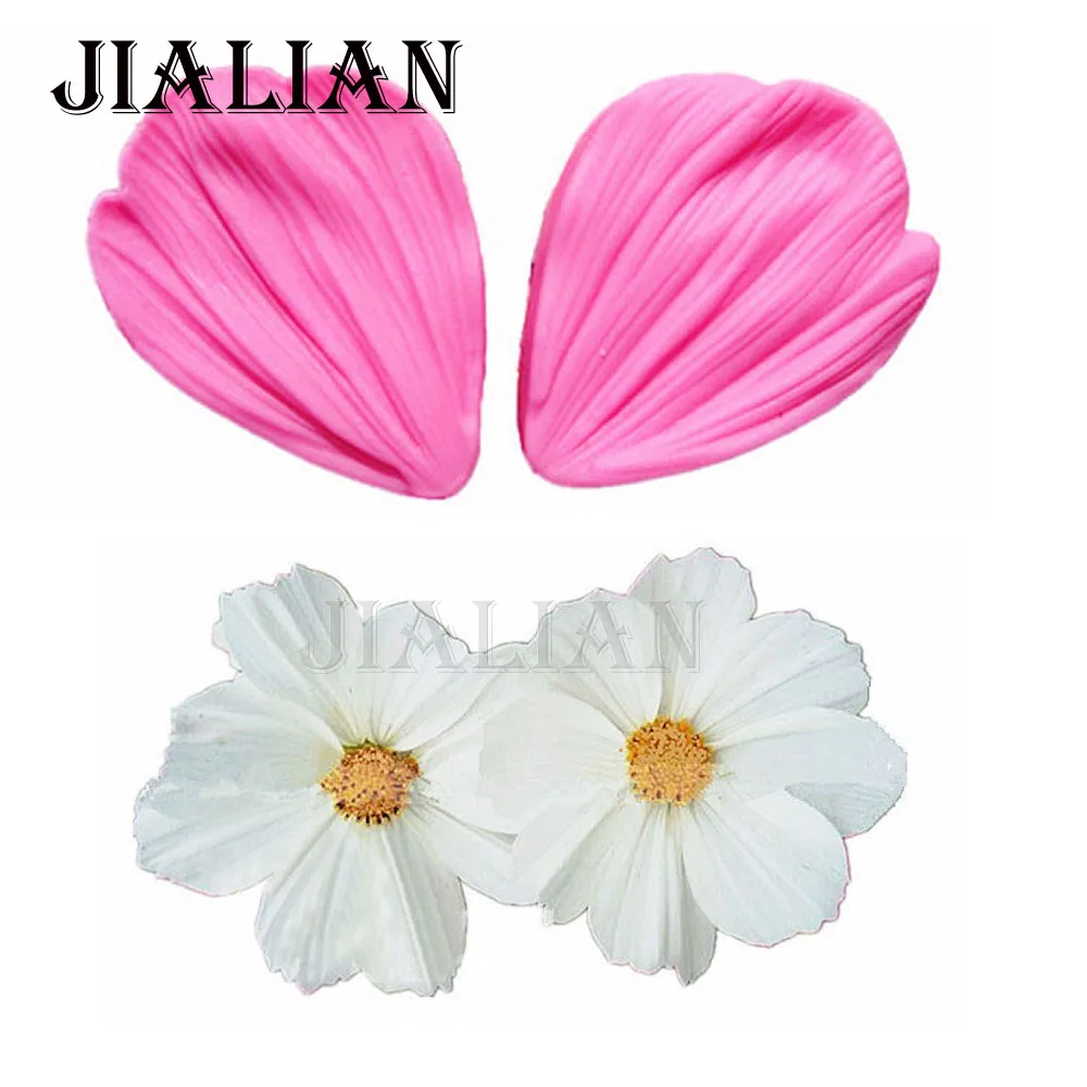 

2pcs Chrysanthemum Flower Petals Shape Silicone Mold Chocolate cake Decorating Baking Cookie Moulds T0681
