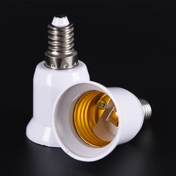 

2018 E14 to E27 Base Screw Light Lamp Bulb Holder Adapter Socket Converter Flame-retardant PBT plastic Converter 5Pcs