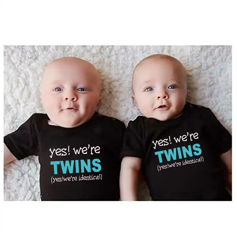 Culbutomind Twins Baby clothes Set Yes, we are twins Boy Girl Shirt or