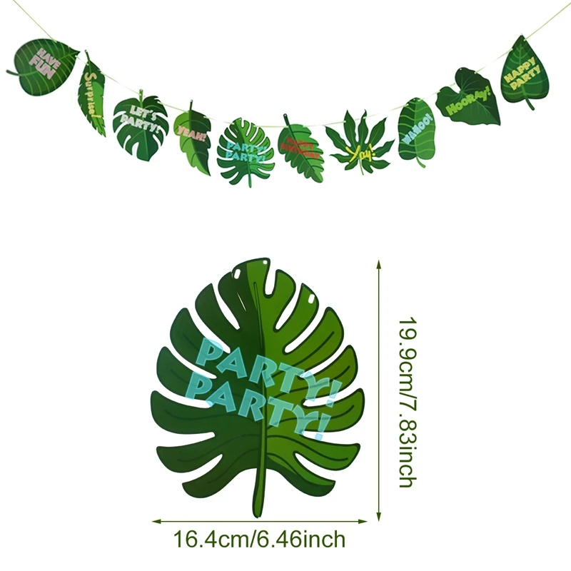 Huiran джунгли плакат "с днем рождения" Amimal гирлянда подарочная упаковка гирлянда флаг Пальма баннер из листьев Babyshower сафари животные Вымпел