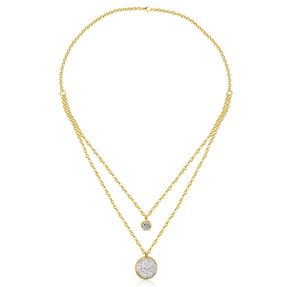 золотая цепочка короткая. подвеска женская. кулон на цепочке. многослойное колье. подвеска цепочка.