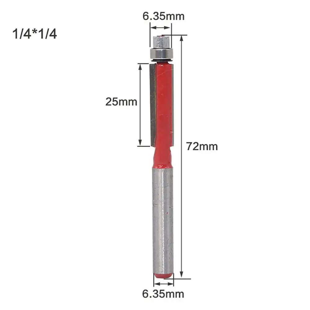 1 Pcs Flush Trim Router Bit 1/4'' Shank Carpentry Flush Trim Bit Carving Woodworking Router Bit Woo