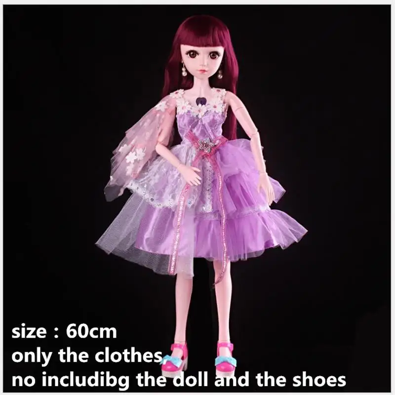 19 подвижных Соединенных 60 см 1/3 BJD куклы женские голые обнаженные женские кукла и одежды модные куклы игрушки для девочек подарок - Цвет: only clothes-no doll
