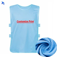 Детский тренировочный защитный жилет с принтом «сделай сам» для взрослых футбольная баскетбольная кофта-передничек из дышащей сетки высокого качества для быстрой сушки