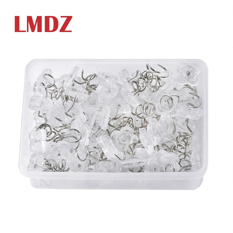 

LMDZ 100/50pcs Clear Fabric Twist Pins Couch Chair Car Sofa Headliner Repair Loose Drapery Craft DIY Locating Pins With Box