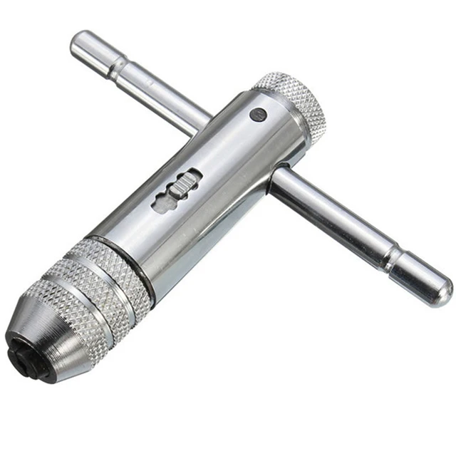 Adjustable 3 8mm T Handle Ratchet Tap Wrench with M3 M8 Machine Screw