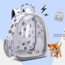 Дышащая маленькая Сумка переноска для домашних животных портативный рюкзак для путешествий для домашних животных собака кошка пространство прозрачная переносная клетка рюкзак для кошек