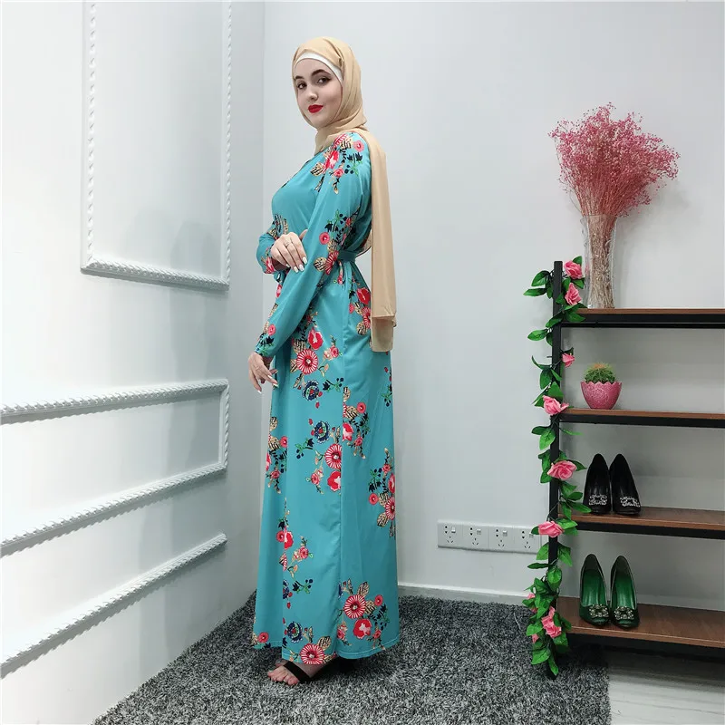 Цветочный Абаи Рамадан Ислам мусульманский хиджаб платье Восточный халат из марокена восточный женский халат для Для женщин сайт Tesettur