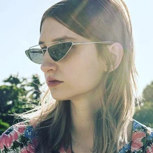 Мода Винтаж треугольные солнцезащитные очки «кошачий глаз» для Для женщин маленькие дизайнерские темные очки в стиле ретро, "кошачий глаз", женские солнцезащитные очки, очки UV400