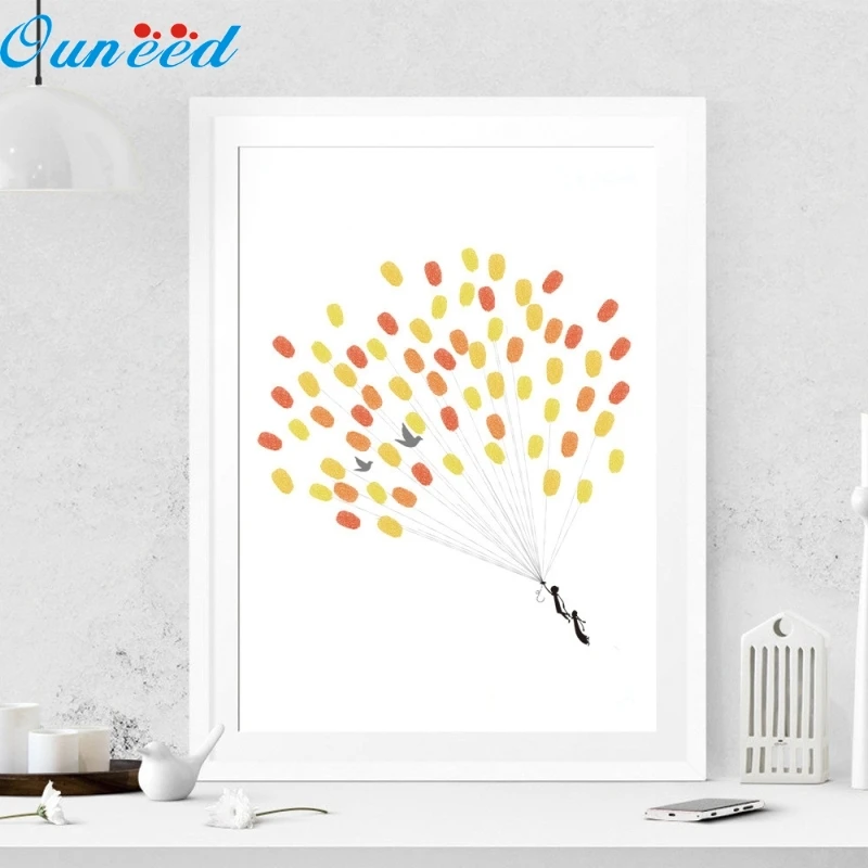 

Ouneed Canvas Wedding Tree Fingerprint Guest Book Wedding Gift Decoration Party Supply Baby Shower Fingerprint Tree Ink Newest