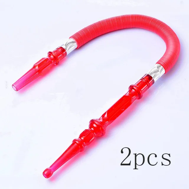 2 PCS Portable Arab Hookah Telescopic 2m Hookah Hose,Free Stretching And Shrinking Chicha Narguile Shisha Pipe Accessories - Цвет: Red