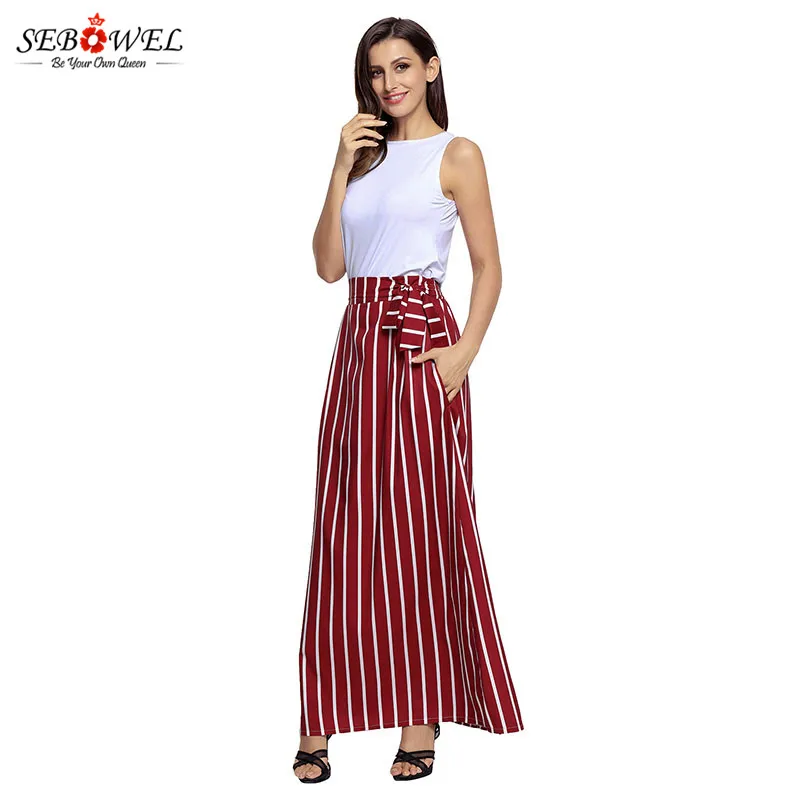 Burgundy-Striped-Maxi-Skirt-LC65037-3-5