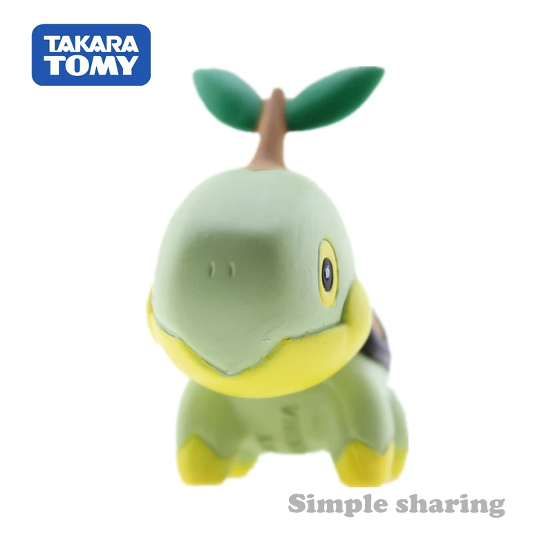 TAKARA TOMY Tomica EX36 куклы Покемон карманные монстры Naettle Аниме фигурки Turtwig литые Resine