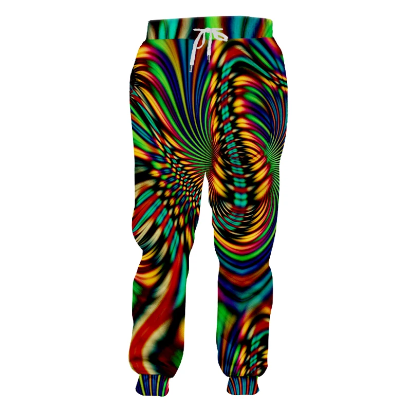 

Man New Hipster Sweatpants Men's Colored Creative Trousers 3D Full Printed Vortex Stripes Loose Cozy Big Size Pants