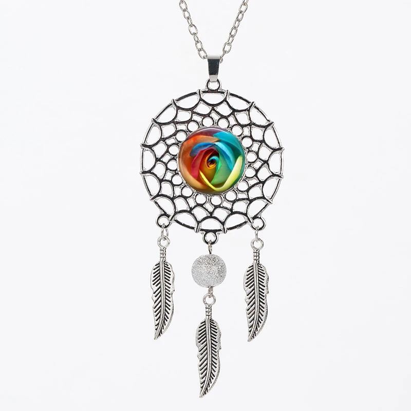 Женское Ожерелье с кулоном в виде цветка мандалы|heart necklace|fashion necklacejewelry necklace |