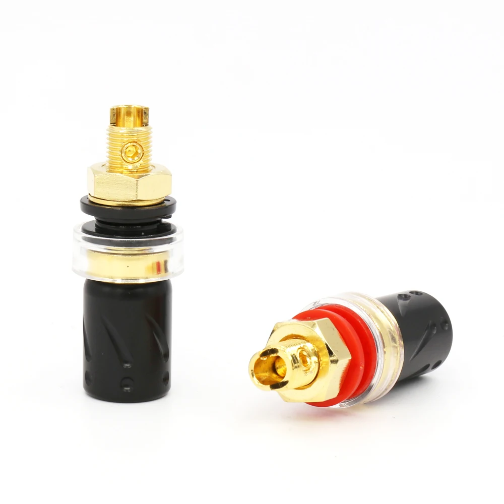 

Viborg Hifi 4Pcs BP603G Pure Copper Gold Plated Audio Binding Post Speaker Terminal for Amplifier