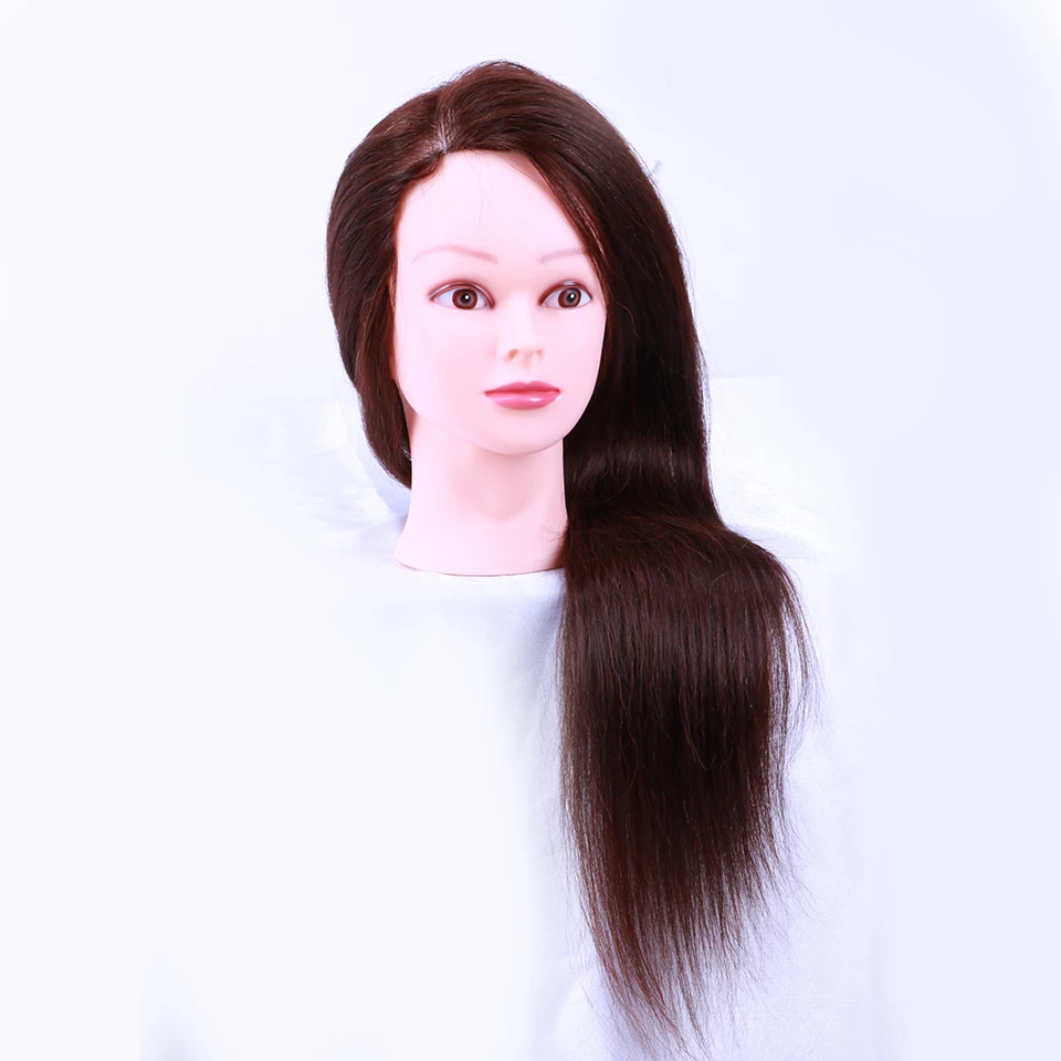 80 Real Human Hair Mannequin Head Hair Hairdressing Doll Heads