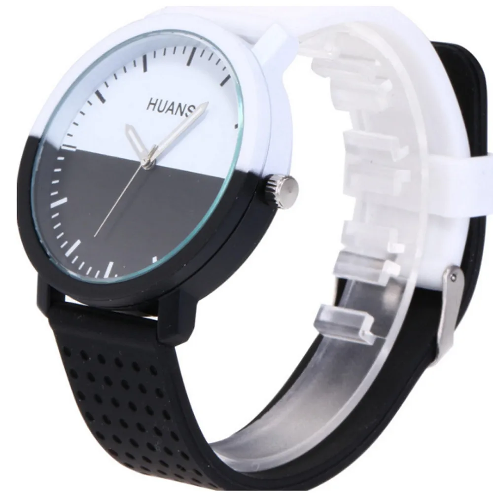 Men's Women's Personality Circular Dial Silica Gel Quartz Lovers Watch Lovers Couple Watches Analog Quartz Watch For Men