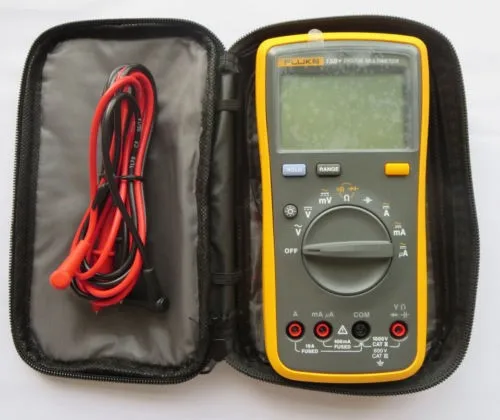 Fast arrival Fluke  F17B+ Digital Multimetercan measure temperature with free carrying bag