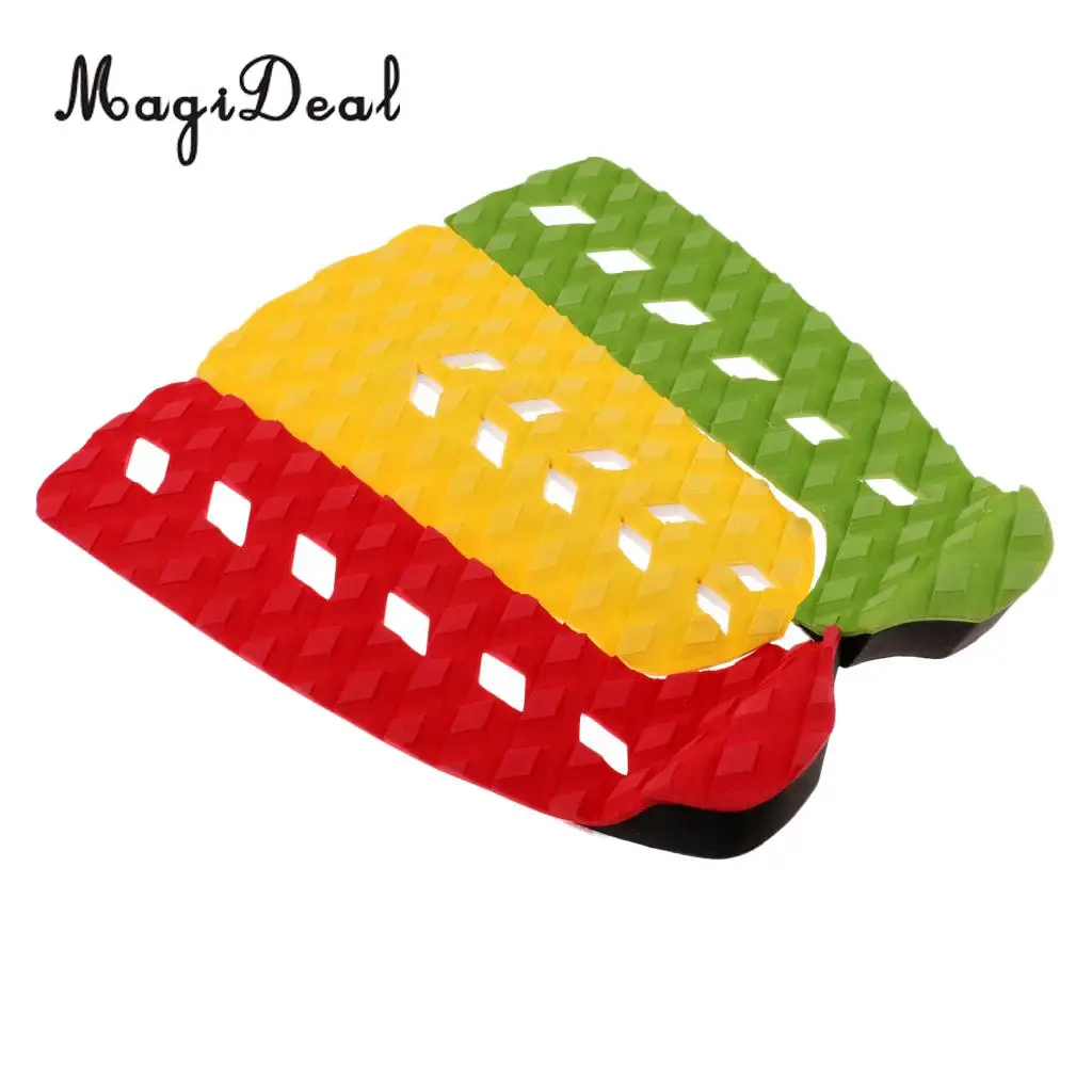 MagiDeal 3 Pieces Anti-slip EVA Surfboard Traction Pad Skimboard Tail Pad for Shortboard Funboard Paddleboard Pads Gear Protect