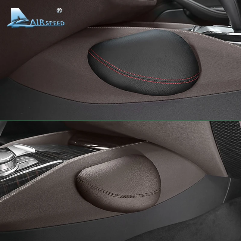 에어스피드 가죽 범용 자동차 다리 쿠션 무릎 패드, 베개 보호대, BMW E46 E39 E60 E90 E36 F30 F10 F20 액세서리