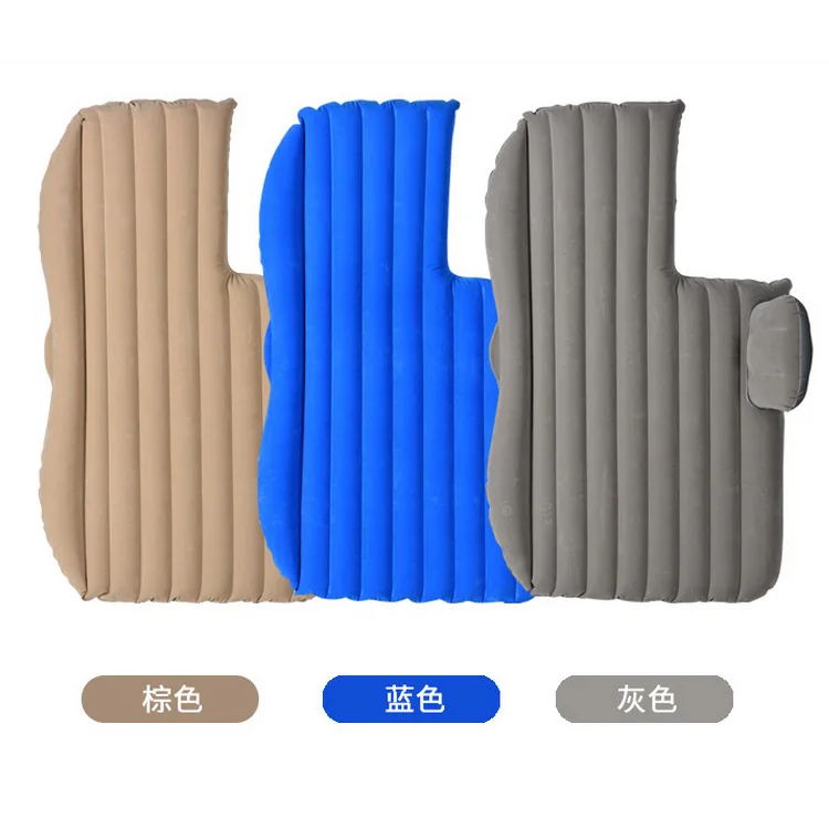 Ergonomic Car Travel Inflatable Mattress Airbed Mattress Camping SUV Extended Air Sofa Car Travel Bed 12V Air Pump 2 air pillows