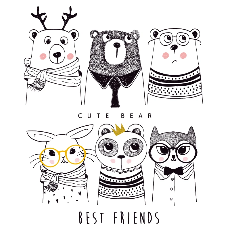 

Animals Heat Transfers Iron On Patches For Jeans T-shirt DIY Craft Stickers Applications For Clothes Decorative Appliques 47023