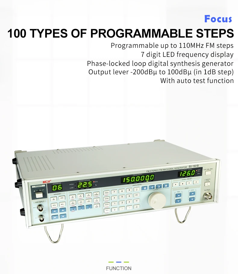 Генератор радиочастотных сигналов SG-1501B 100 кГц~ 150 МГц с AM/FM и стерео модуляцией 150 МГц цифровой генератор сигналов