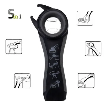 

Multifunction Can Bottle Opener Home Kitchen Multifunction 5 in 1 Bottles Jars Cans Manual Opener Tool Gadget Bottle Opener