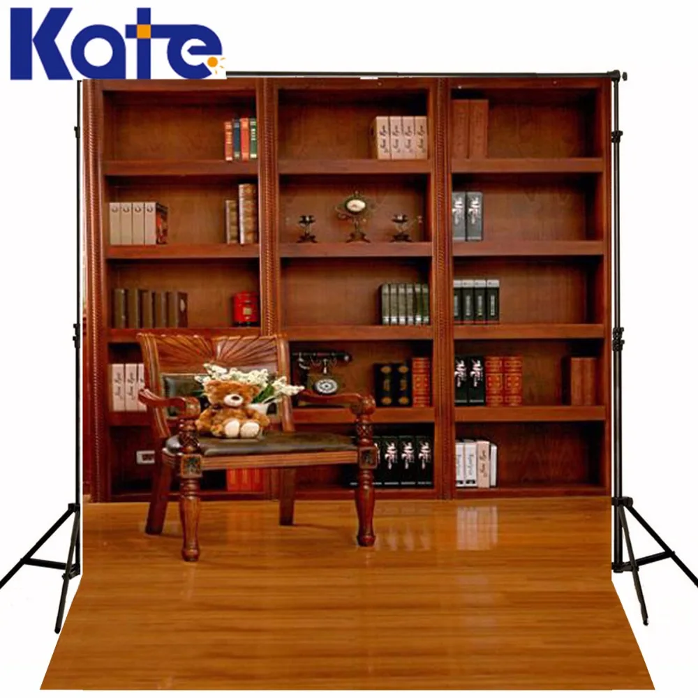 Kate10x10ft фоны для учебы книги книжная полка стул фотосъемки моющаяся плотная ткань