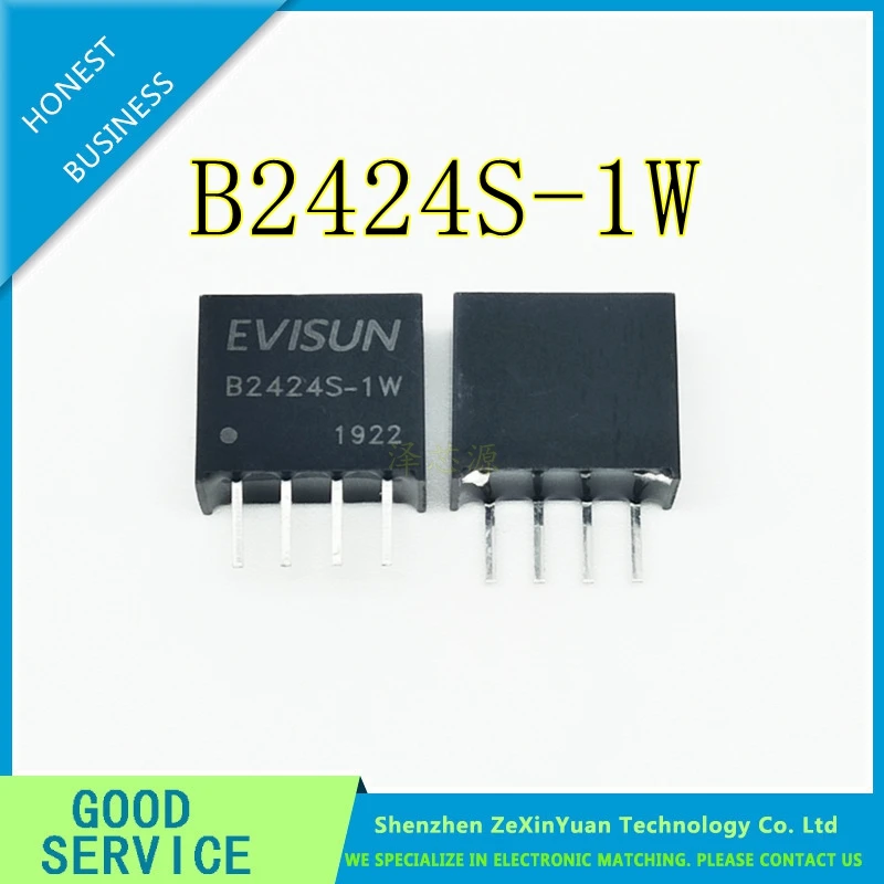 

5PCS 10PCS B2424S-1W B2424S SIP-4 NEW DC-DC power module input 24V single output 24V