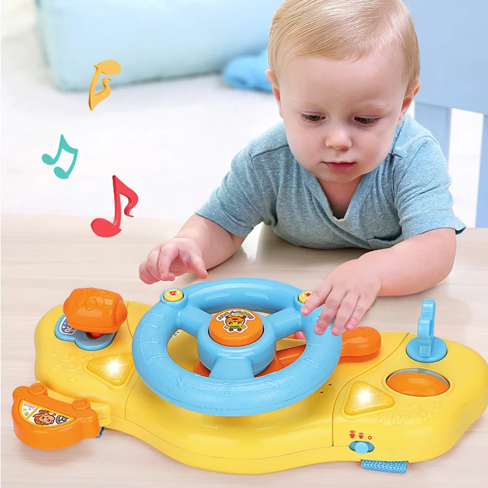 

Musical Instruments Toy For Kids Baby Steering Wheel Musical Handbell Developing Educational Toys For Children New Year Gift