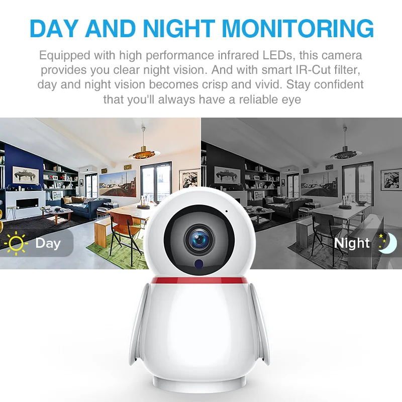  FREDI Home Security Auto Tracking Camera 1080P Wireless WiFi CCTV Camera IR Night Vision Baby Monit - 32966488003