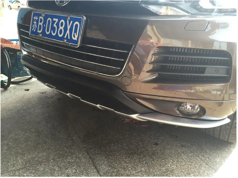 

JIOYNG ABS Stainless steel Front + Rear Bumper Protector Guard Skid Plate Fit For VW VOLKSWAGEN Touareg 2011 2012 2013 2014 2015