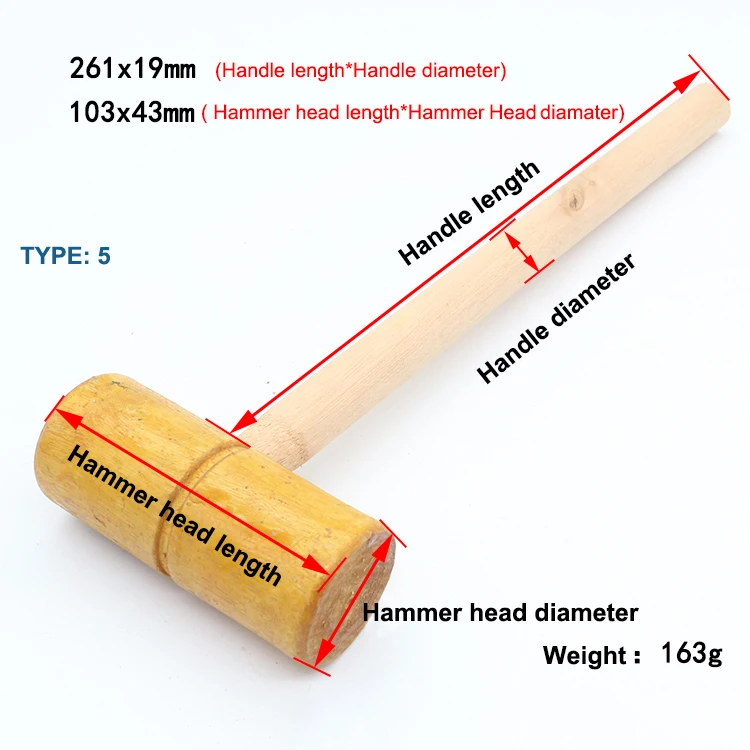 UNeefull маленький и большой деревянный молоток кувалда молоток для DIY деревообрабатывающий бытовой многофункциональный ручной инструмент
