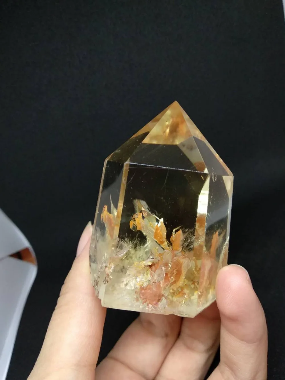 TOP!!! high quality 100% Natural Citrine Quartz Crystal Point Healing