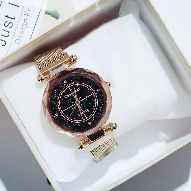 

1 Pcs Women Lady Student Wrist Quartz Watch Starry Sky Casual Alloy Strap for Party TY66