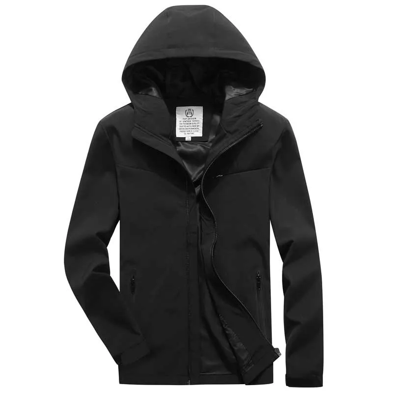 New Fashion Spring Autumn Military Hooded Jacket Men Smart Casual