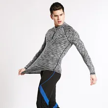 Брендовая футболка с длинными рукавами, Спортивная Мужская футболка для бега, спортивная одежда для фитнеса, Спортивная мужская спортивная одежда, колготки