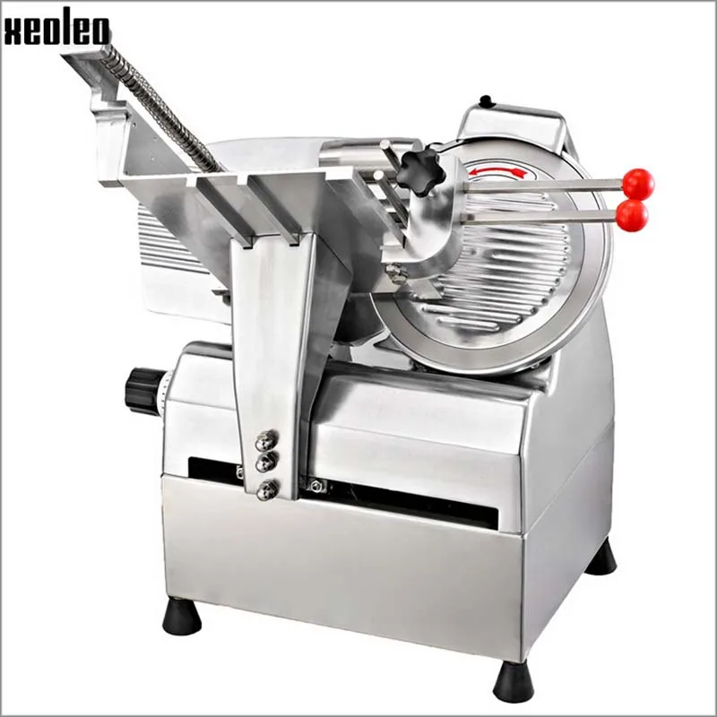Xeoleo 10 inch Automatic Meat Slice Machine,Frozen Meat Slicer 300mm Aluminium magnesium Alloy