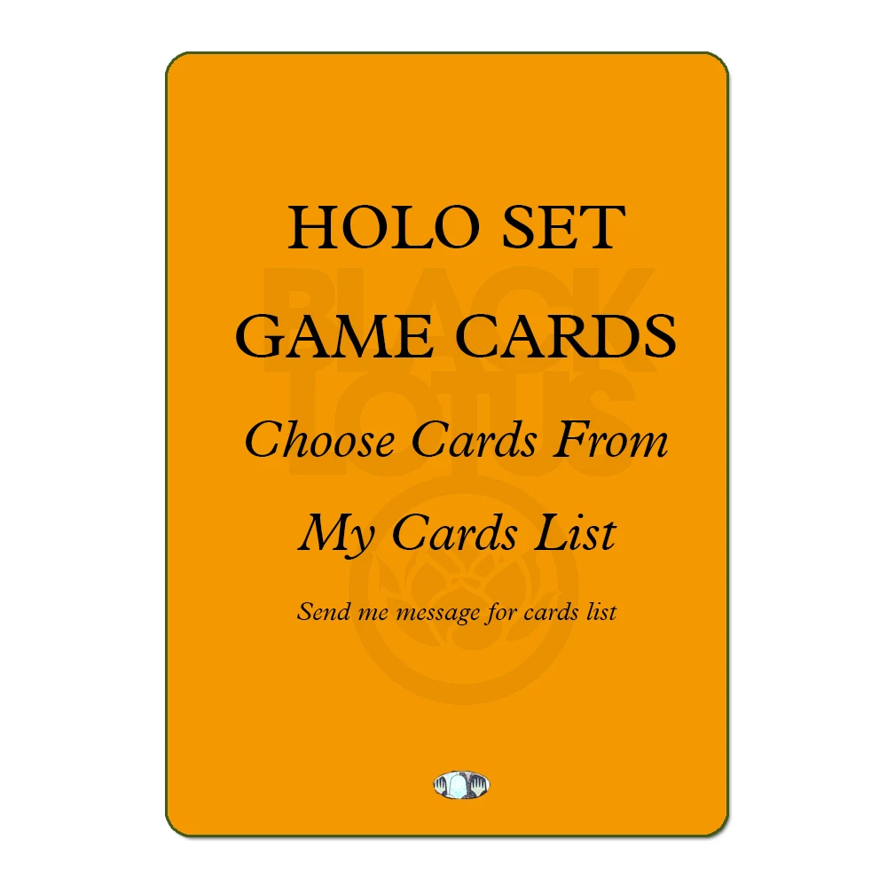 Новый набор голограммы 54 шт./партия черный основной Стандартный Набор карточек на заказ смешанный Черный лотос Высокое качество Игральные