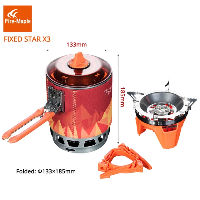 Fire Maple Camping Gas Burners Outdoor Backpacking Cooking System 2200W 0.8L 600g With piezo ignition Gas Stove FMS-X3 4