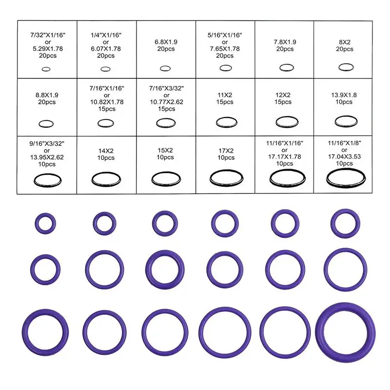 

270Pcs O Rings Kit Car Air Conditioning O-Ring Assortment Set With Valve Core Removal Tool For Door,Window,Bearing,Pump,Roller